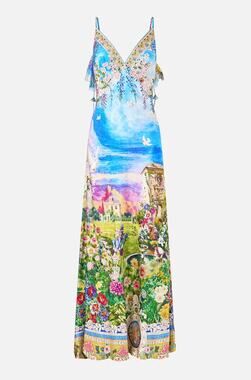 Camilla Navas Nouveau V-Neck Bias Slip Dress